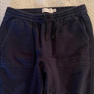 Topman Navy Cotton Joggers